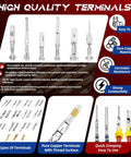 969 Piece Connector Pins Kit And Crimp Tool Set features high-quality terminals and copper materials for automotive wiring.