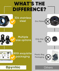Comparison of Black 304 Stainless Steel Lock Nuts Kit With Nylon Insert 180 Pcs vs other kits with different features