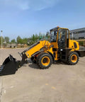 Badass All Terrain Telehandler Forklift With Rock Solid Stability Monitoring Heavy Duty Telescopic Handler in construction site.