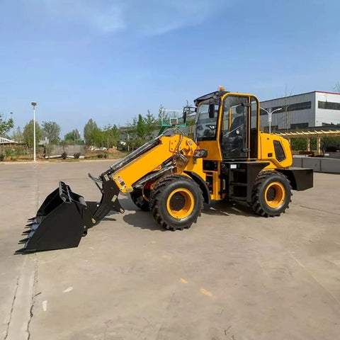 Badass All Terrain Telehandler Forklift With Rock Solid Stability Monitoring Heavy Duty Telescopic Handler in construction site.