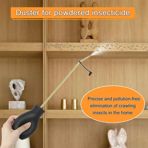 Handheld Diatomaceous Earth Duster and Powder Sprayer with Long Copper Tube for Organic Gardening spraying shelf