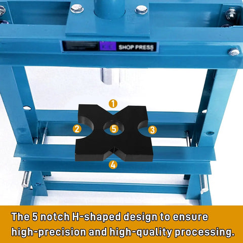 Two Pack 7x7x1 Hydraulic Press Plates For H Frame Arbor Press, Thickened 1 Inch Plates, Perfect Upgrade For 20 Ton And 32 Ton Shop Metal Presses, Five Notches For Easy Alignment And Solid Support on H-frame press