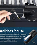 Universal Metal Sustain Pedal For Keyboard And Piano With Polarity Switch 5ft Cable being connected to keyboard input