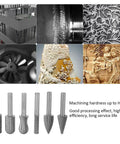 Heavy Duty Tungsten Carbide Burrs Six Pack Built Tough For Wood Carving And Metal Engraving With 6mm Shank on display.