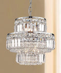 Modern Crystal Raindrop Pendant Chandelier With LED Ceiling Light, 13 Inch Diameter, 12 Inch Height, Adjustable 40 in Chain