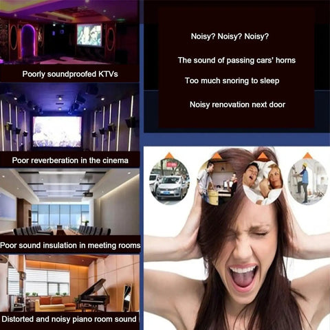 Image depicting noise issues in poorly soundproofed spaces, highlighting need for Heavy Duty Self Adhesive Acoustic Foam Panels For Home Studio And Man Cave Noise Reduction Sound Dampening Blue Peak Pyramid Egg Crate Soundproof Padding Roll With High Density Insulation Moisture Barrier For Audio Treatment Setups.