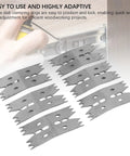 Heavy Duty Stainless Steel Slab Clamping Dogs For Woodworking Jobs, Metal Projects and CNC Work showing pointed teeth for secure grip.