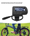 Six Pin LCD Ebike Display Panel For 24V 36V 48V 60V Electric Bikes On 22.2mm Handlebar With Real Time Speed Battery Level And Distance Readout