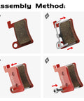 Assembly method for Two Pairs MT600 Electric Bike Disc Brake Pads For LD-200PLUS And LD4X Hydraulics, installation steps