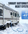 SGNJT 50FT heated water hose for RV, blue, self-regulating with thermostat