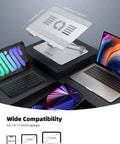 Go To Adjustable Aluminum Laptop Stand For Desk showcasing wide compatibility with 10 to 17.3 inch laptops including MacBook models.