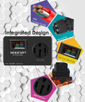 Heavy Duty 50A AC Power Meter With Nema 14 50P To 14 50R Outlet Monitor showing integrated design, digital display, and waterproof plug.
