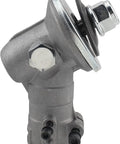 Beefy Bevel Gear Head Replacement for Husqvarna and Jonsered Trimmers 530096295, metal build with fastening bolt visible