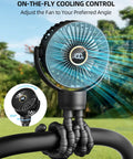 Portable Stroller Mini Fan For On The Go Moms And Dads Rechargeable Personal Cooling Fan With 360 Degree Rotatable Head on stroller