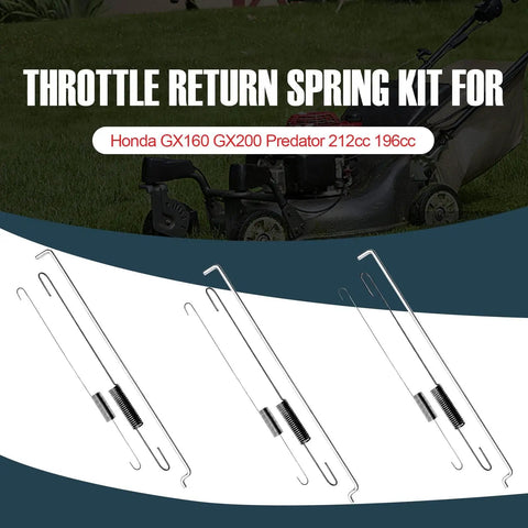 21Piece Throttle Return Spring Linkage Kit for GX160 GX200 GX210 Honda and clone engines shown with lawn mower