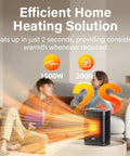 Fast Heating Ceramic Space Heater For Home And Office With 80 Degree Oscillation Thermostat in a living room setting