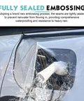 Magnetic EV Charger Port Cover With Straight Up Waterproof PVC Shield blocking rain over charging outlet.