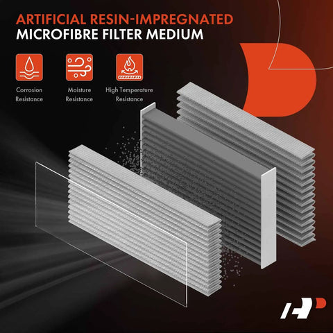 Engine Air Filter Direct Fit For Toyota And Lexus Vehicles Including Camry 2002 To 2006 Camry Hybrid 2007 To 2011 Highlander 2001 To 2013 Sienna 2004 To 2010 Solara 2004 To 2008 ES300 2002 To 2003 ES330 2004 To 2006 RX350 shown with artificial resin microfibre filter, corrosion, moisture, and high temperature resistance.
