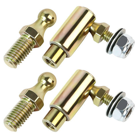 Throttle Disconnect Quick Release Ball Joint Kit with large and small ball heads, 10-32 UNF threads, steel construction, visible angle