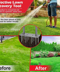 43.3 Inch Preassembled Lawn Aerator With 12 Durable 3.5 Inch Iron Spikes Heavy Duty Manual Spike Aerator for lawn care results