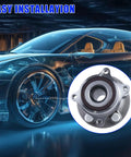 Bolt-On Front Wheel Hub Bearing Assembly For Toyota Prius 2010-2017, Prius Plug-In 2012-2015, And Lexus CT200h 2011-2017, 5 Lug With ABS