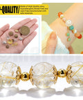 Massive 2100 Piece Bead Caps Kit With 12 Styles In Gold Silver Bronze Hollow Flower End Caps For DIY Jewelry Making Supplies