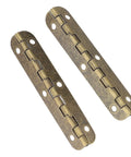 Vintage Bronze 90 Degree Folding Hinges With Screws Pack Of 50 For Tables Cabinets Doors And Furniture 65x15mm