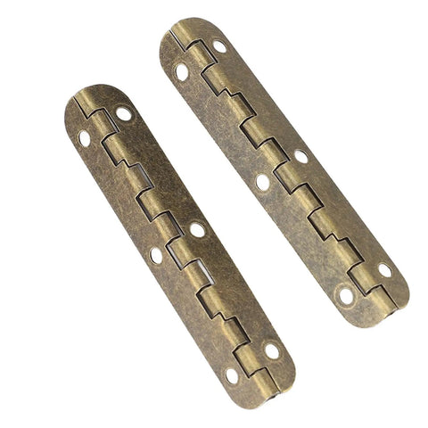 Vintage Bronze 90 Degree Folding Hinges With Screws Pack Of 50 For Tables Cabinets Doors And Furniture 65x15mm