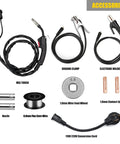Accessories for Versatile 140 Amp Mig Welder 2 In 1 Stick And Flux Core Arc Welder With Flux Cored Wire Dual Voltage