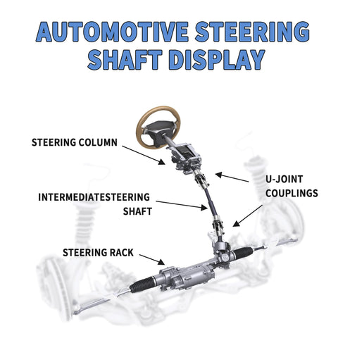 Seventeen Millimeter Double D To Three Quarter Inch Double D Steering U Joint Chrome Shaft Universal Coupling Direct Fit Three And A Quarter Inch Overall Length One And Five Eighths Inch Outer Diameter Maximum Thirty Five Degree Working Angle