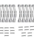 Crystal Rhinestone Cabinet Handles And Knob Pull Set In Silver Zinc Alloy 10 Pack European Modern Style with screws
