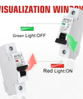 Visualization window showing Heavy Duty 10 Amp Single Pole AC Miniature Circuit Breaker 120 240V with green and red lights.