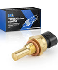 ENA engine coolant temperature sensor with brass threaded body and black plastic connector, in box.