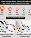 Clear Glue Kit With 4000 Orange AB Rhinestones For Crafts Clothing Fabric And Shoes B7000 Glue Flatback Gems Mixed Sizes