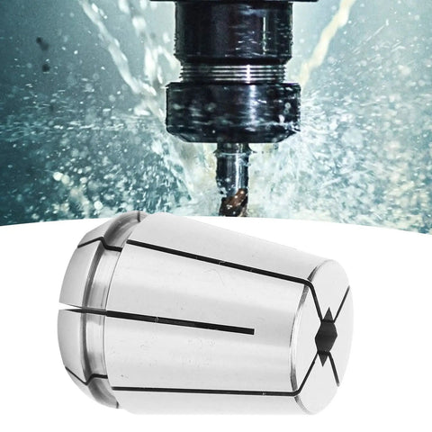 Premium High Speed Steel Milling Lathe Collet With Automatic Release So End Mills Stay Loose Hella Smooth Action For Cnc Engraving And Precision Industrial Machining 8 X 6. 2 Mm shown in action with water splashing