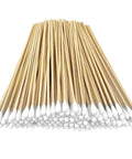 Long Wooden Cotton Swabs With Sturdy Wood Handles For Precise Cleaning And Makeup Application, Eye And Ear Safe, Pro Grade Oil And Makeup Remover Tool, Soft Cotton Tips That Won't Unravel, Perfect For Baby Care, Home Spa, And Craft Use.
