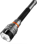 DaVinci 18000 Lumens Mag Dial Rechargeable Beast Mode Flashlight with USB C and tactical grip, ideal for outdoor use
