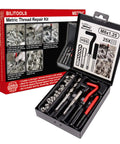 Thread Repair Kit M8x1.25 HSS Drill Helicoil Style Metric For Damaged Threads with 304 Stainless Inserts and tools in a case