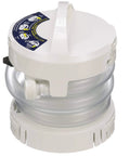 WaterBuster Portable Submersible Pump, Battery Powered, 200 GPH, 42-Inch Hose, 5 1/4-Inch Diameter, top view