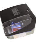 Big Win Digital Time Clock And Date Stamp Combo For Small Business Managers Keep Your Crew On Point With An Easy Punch Card System Including Fifty Time Cards Ink Ribbon And Backup Keys For Smooth Sailing. Top view of a digital time clock with display and clear paper compartment.