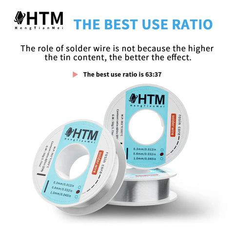 63/37 Rosin Core Tin Lead Solder Wire For Electronics Soldering 0.3mm Diameter 50g Flux 1.8 Percent spools display