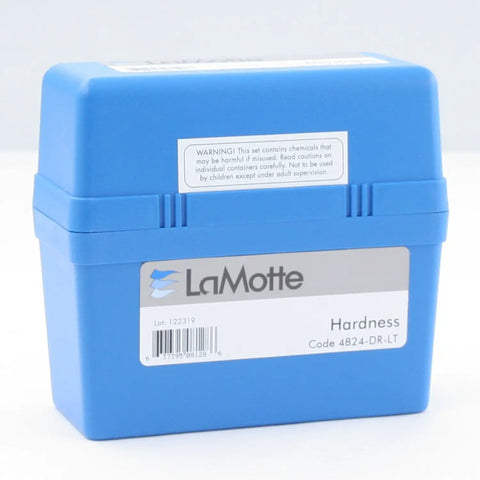 Hardness Test Kit 0 to 200 for Water Testing, Individual Kit for Pools, Spas, and Home Labs, Easy Read Color Card, Quick Results, Portable and User Friendly, Must Have Calcium Hardness Readouts blue case