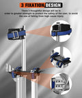 Adjustable Aluminum Drywall Stilts For Adults From 24 To 40 Inches showing fixation design with blue straps and sturdy construction