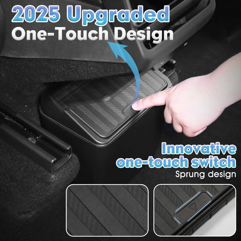 Tesla Model Y Juniper Rear Trash Can With Press Open Design Center Console Organizer And Backseat Storage Box