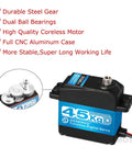 Beefy 45Kg High Torque RC Servo With 8.4V Coreless Motor Stainless Steel Gears waterproof design, featuring durable steel gear
