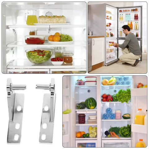 Heavy Duty Cabinet And Refrigerator Door Hinges Stainless Steel Replacement Set in kitchen fridge use