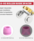 AG-60 Plasma Cutter Roller Guide Wheel Spacer Compass Stand Off For SG-55 WSD-60 BTC500DP With Pilot Arc Starting, dual-wheel design