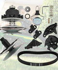 Primary And Secondary Transmission Kit For John Deere D105 E100 X105 X106 Mowers, Easy Install Upgrade To Improve Shifting, Durable Gear Set, Compatible With Multiple Deere Models, Ready To Install Replacement, belt and pulley parts