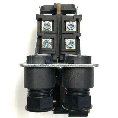Air Compressor Pressure Switch With Four Port Unloader And On Off Knob 95 To 125 PSI Cut In Out One Pole One Quarter Inch
