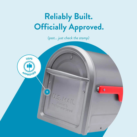 Mapleton Heavy Duty Steel Post Mounted Mailbox For Outdoors Graphite With Magnetic Latch Large Curbside Mailbox Weather Tough And Rust Resistant Rain Snow Or Shine